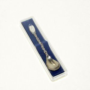 Vintage Collector Spoon Delft Blue & White Porcelain Dutch Shoe Souvenir
